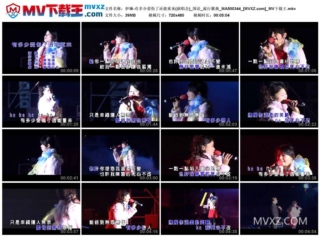 伊琳-有多少爱伤了还能重来(演唱会)_国语_流行歌曲_MA500344